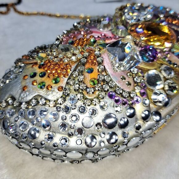 NWT Swarovski Crystal Blingy Clam Shell Bag - Picture 6 of 17